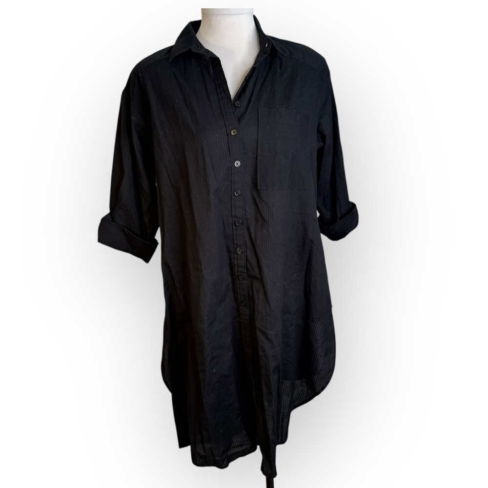 Anthropologie Maeve Black Shirt Dress Size XSP